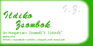 ildiko zsombok business card